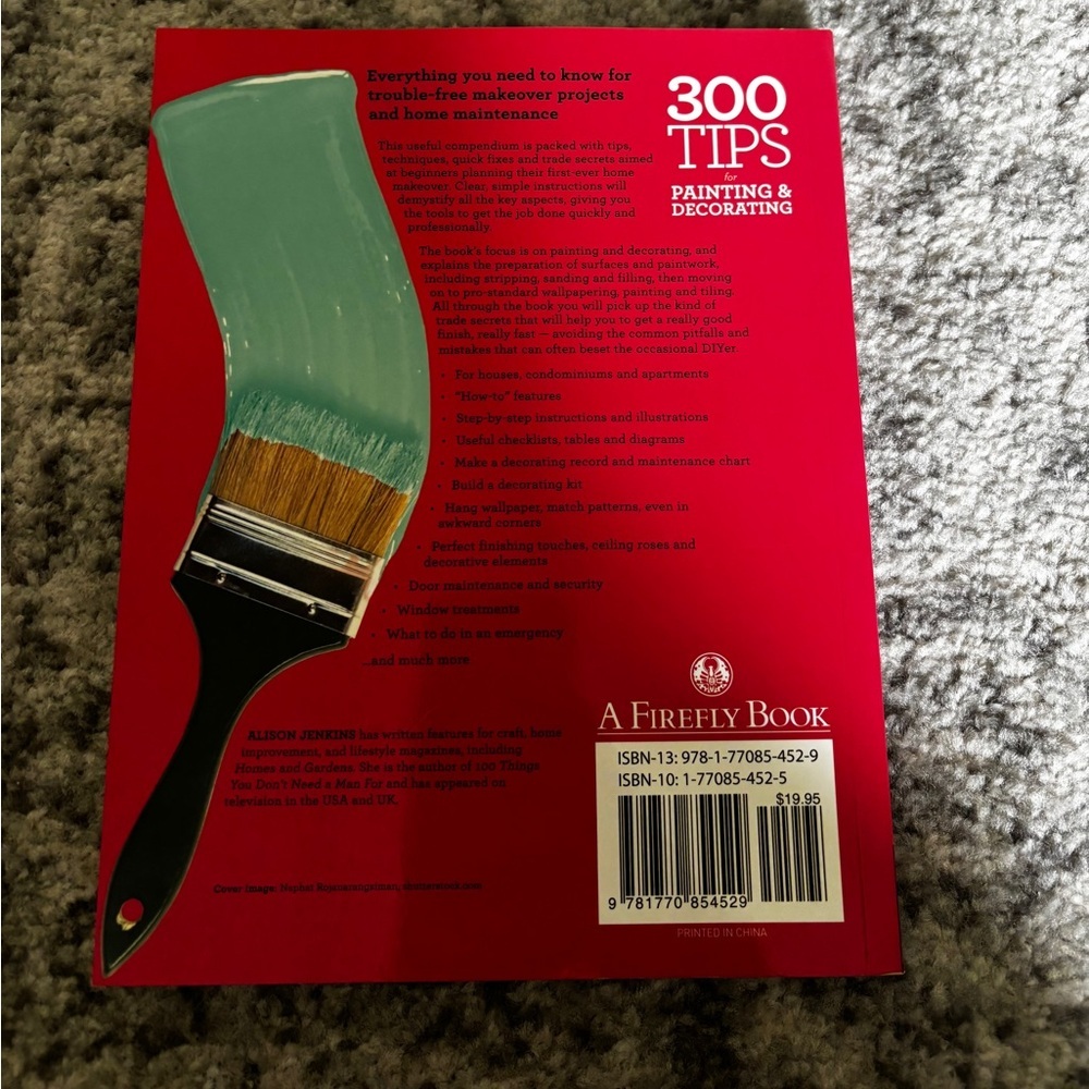 300 Tips for Painting & Decorating by Alison Jenkins Paperback Book - Picture 2 of 3